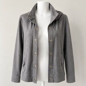 Jones New York Jacker Signature gray hoodie jacket in women's size XL